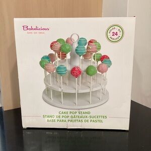 Bakelicious Cake Pop Stand | White | new | holiday birthday party serve ware